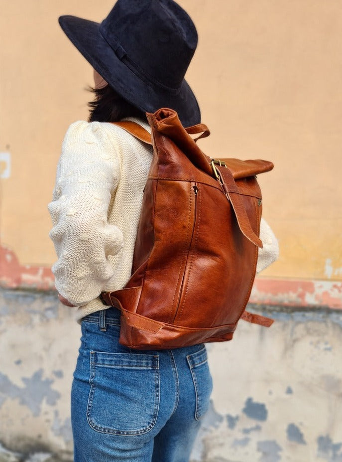 Naima leather handbag