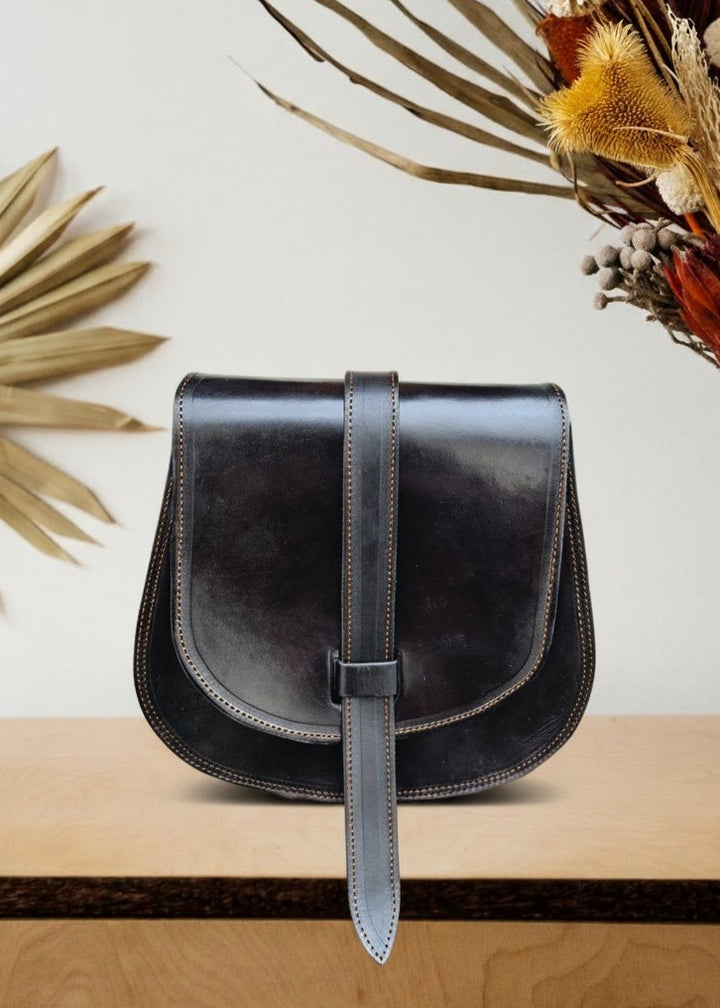 Bolso de piel negro Rosa