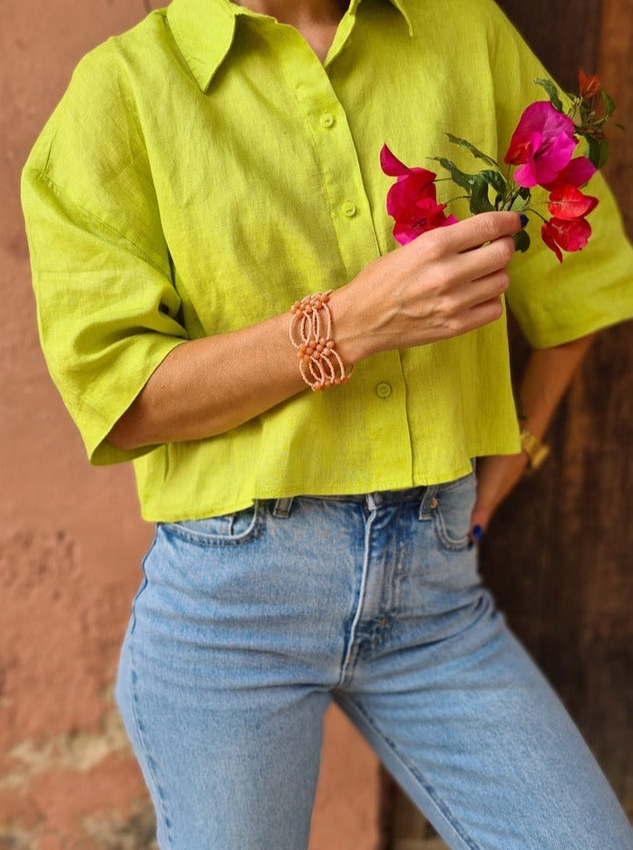 Pulsera Piedra Beige