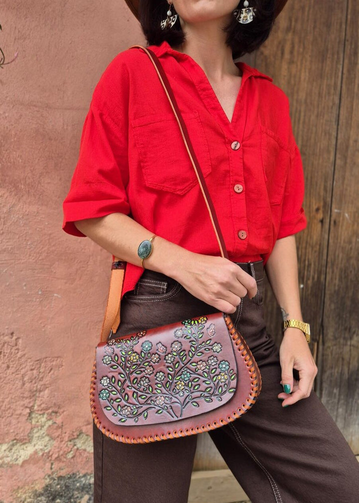 Bolso de piel marrón Elisa