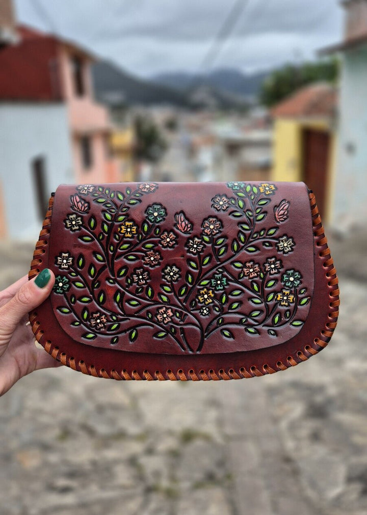 Bolso de piel marrón Elisa