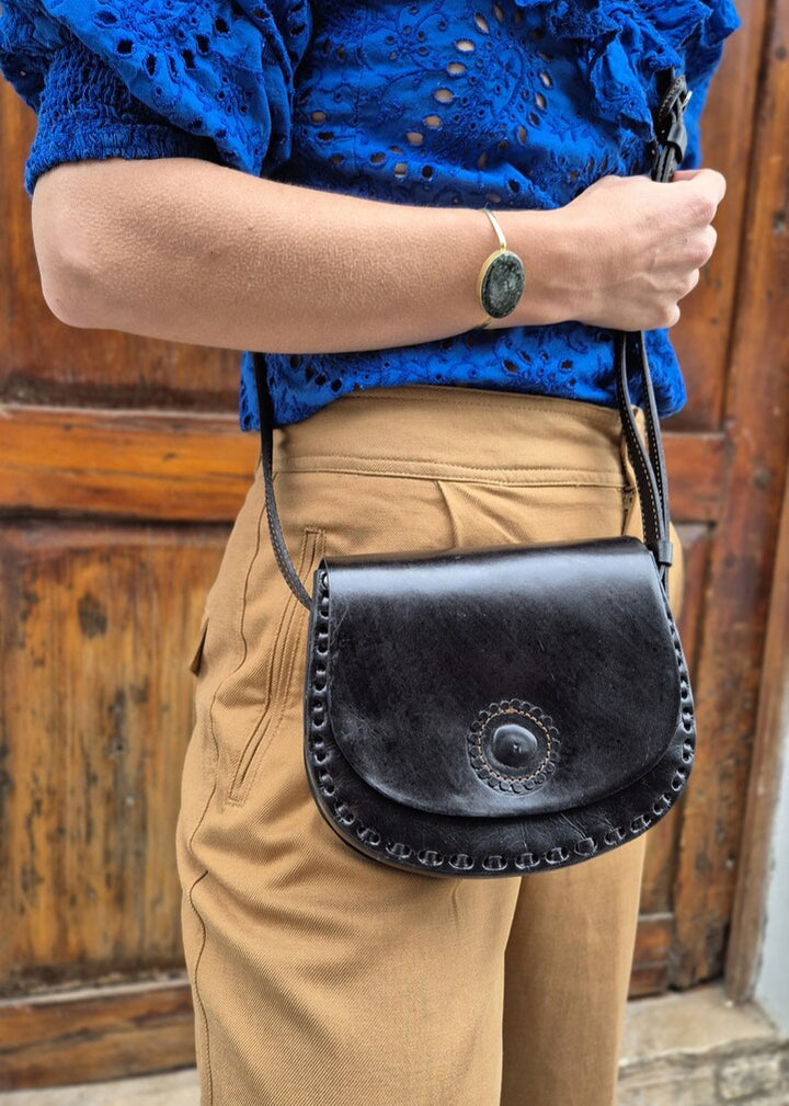 Bolso de piel Annita color negro