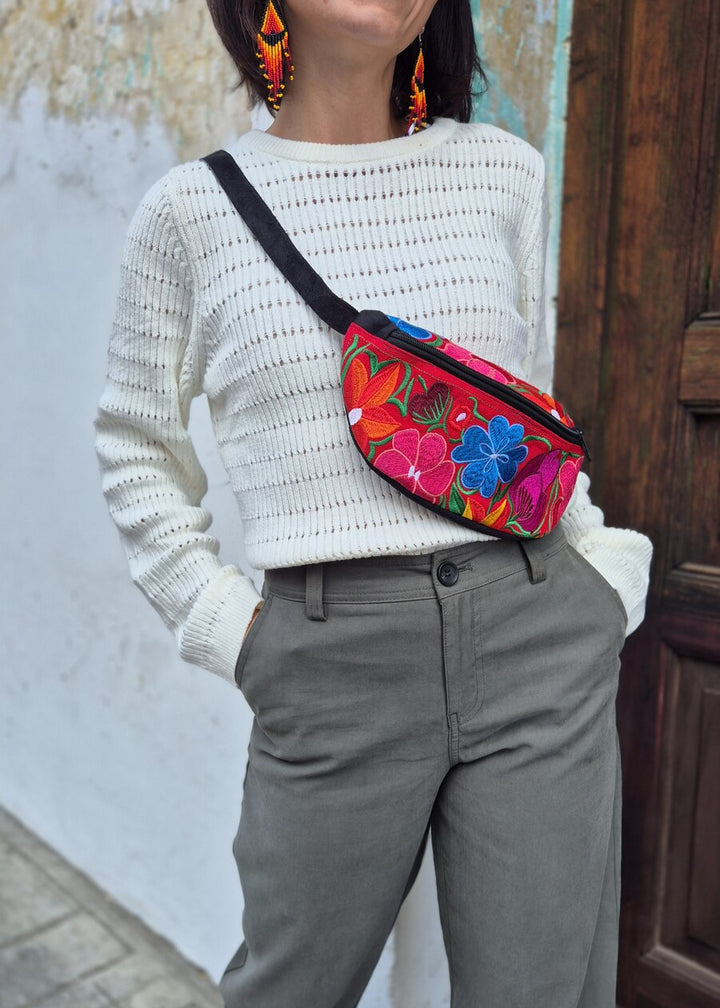 Roja embroidered waist bag 