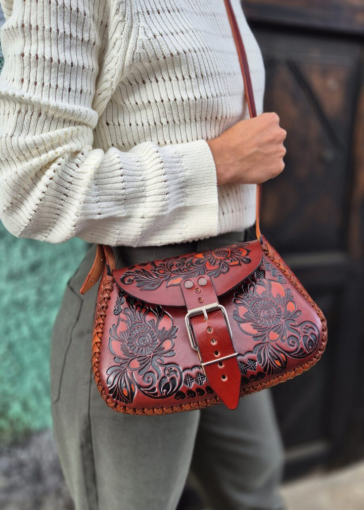 Folklora Leather Bag Brown