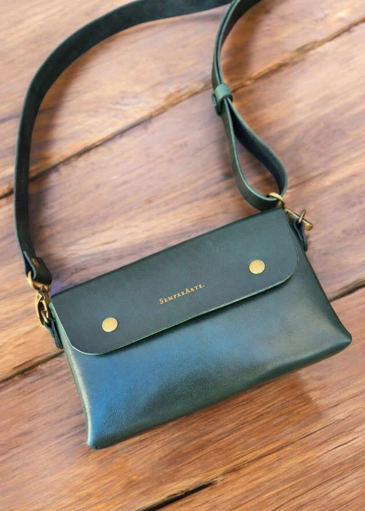 Lily Leather Bag Dark Green 