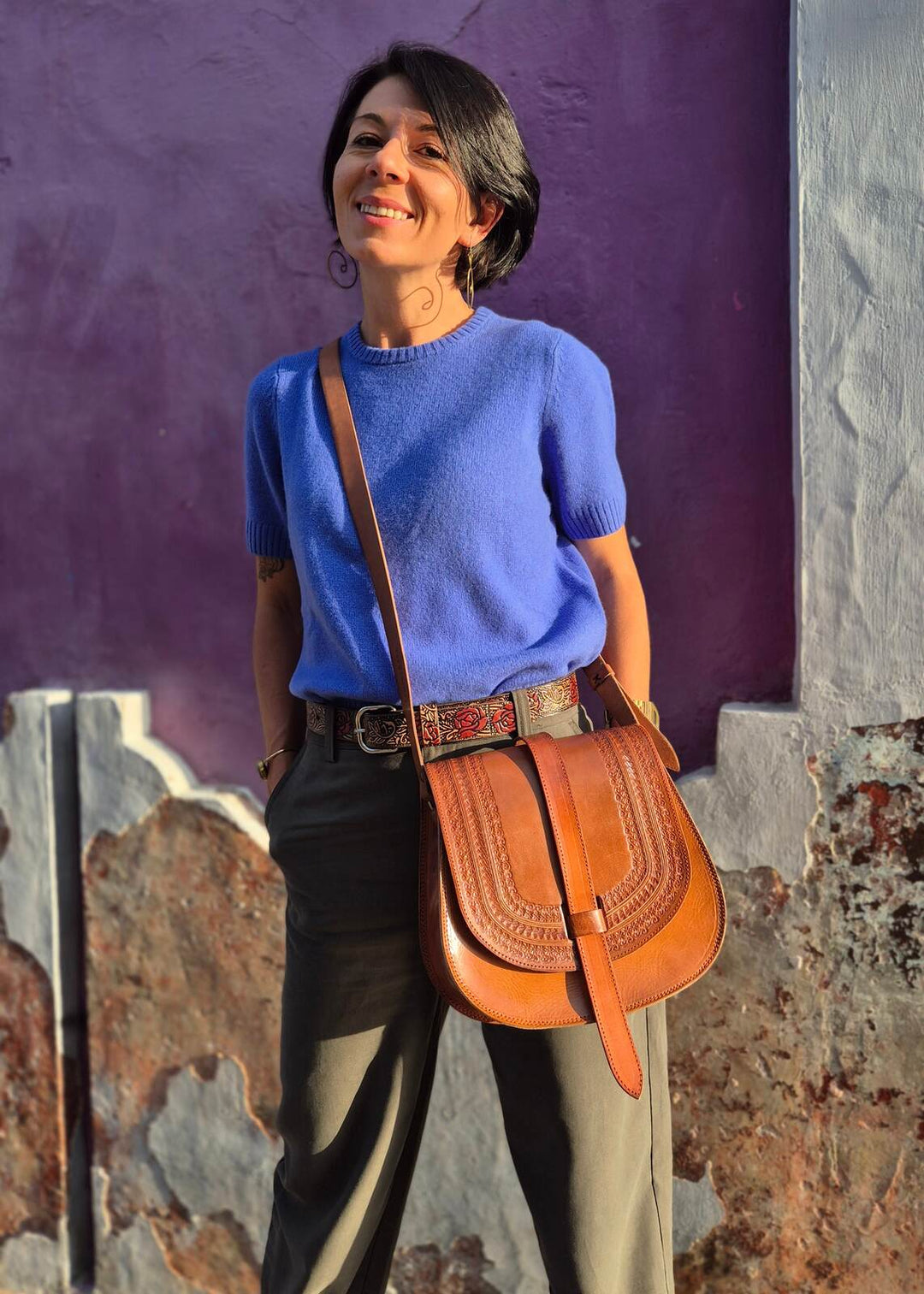 Torebka skórzana Rosa Wzory