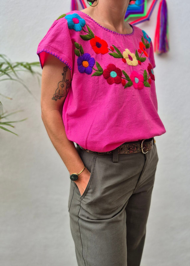 Bordado Pink Blouse