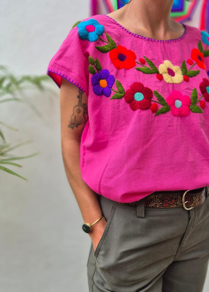Bordado Pink Blouse