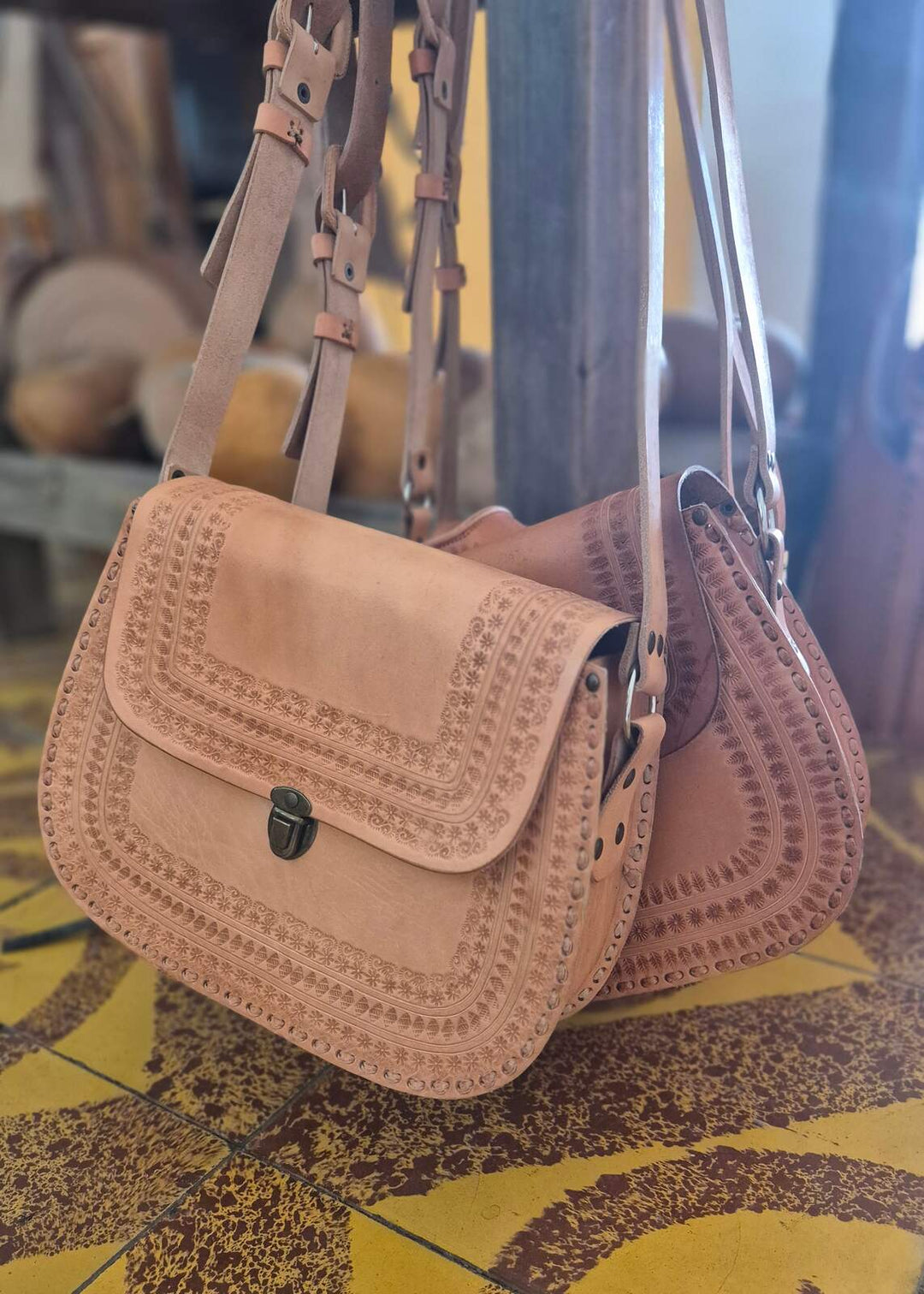 Alsa Brown Leather Handbag