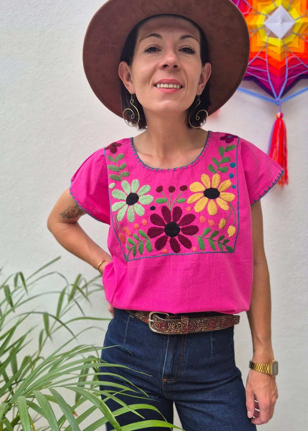 Bluzka Bordado Fuksja