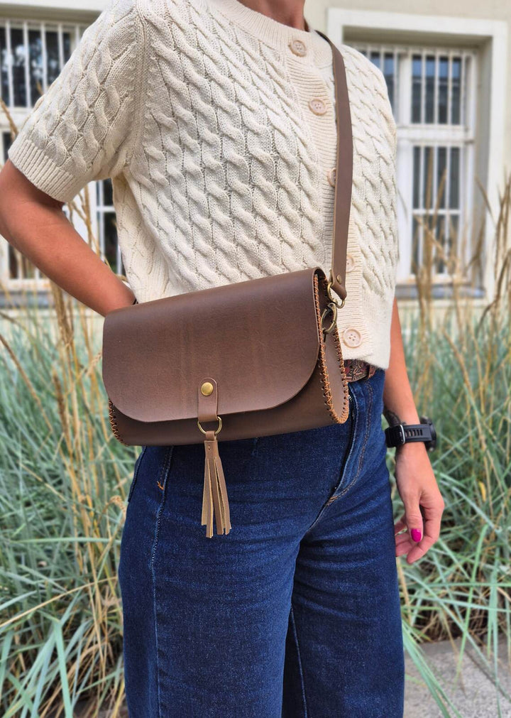 Torebka skórzana Girona Khaki
