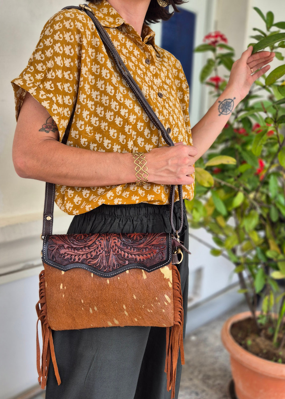 Torebka skórzana Sagara