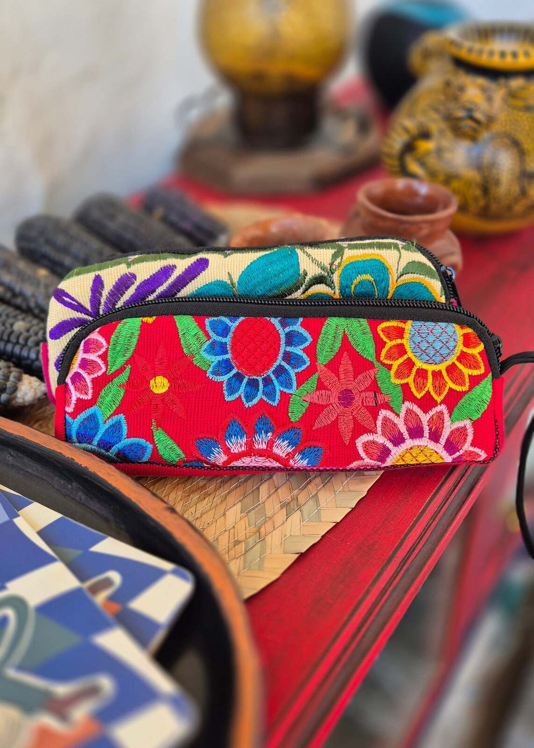 Estuche para lápices Flores