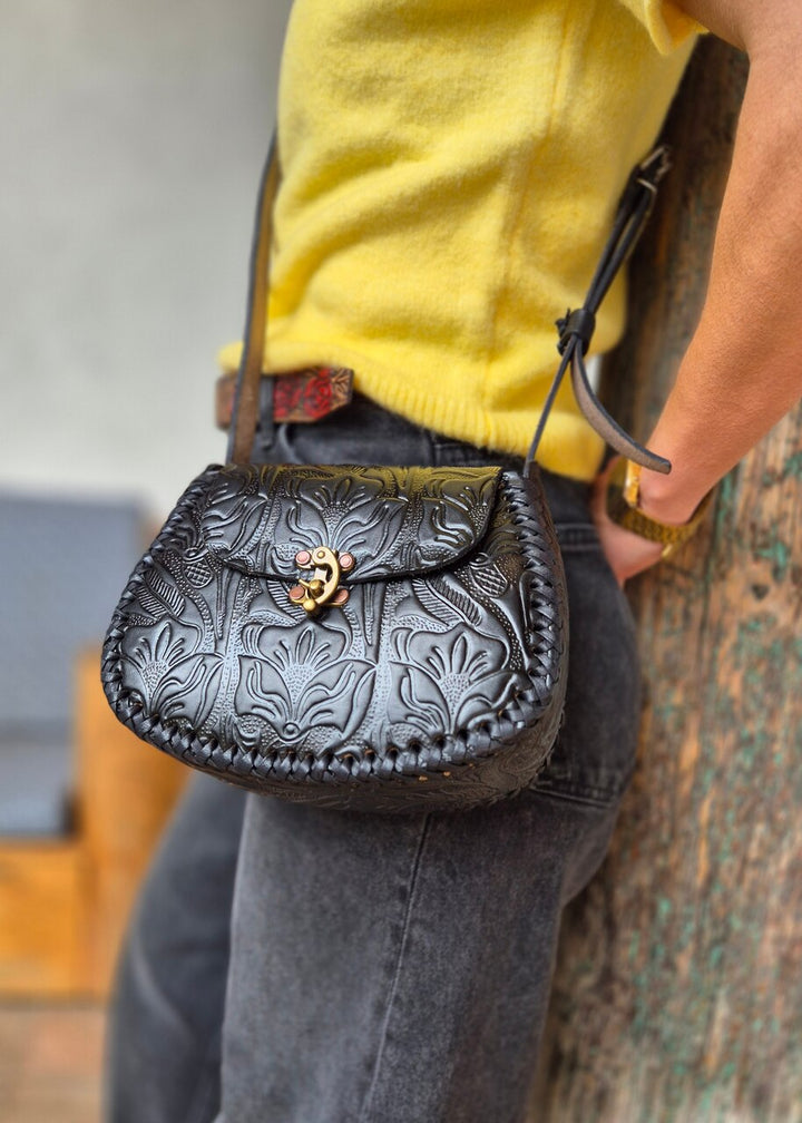 Torebka skórzana Julia Czarna