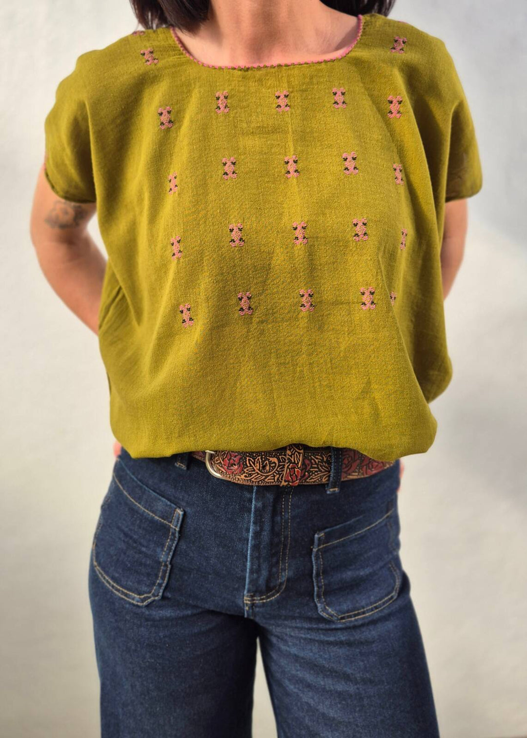 Bluzka haftowana Manuela Zielona