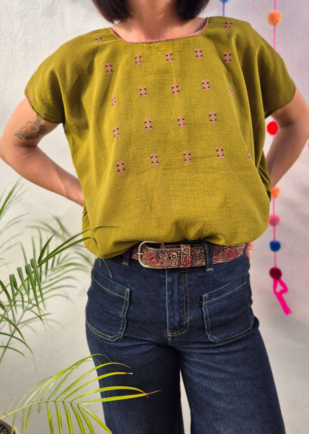 Bluzka haftowana Manuela Zielona