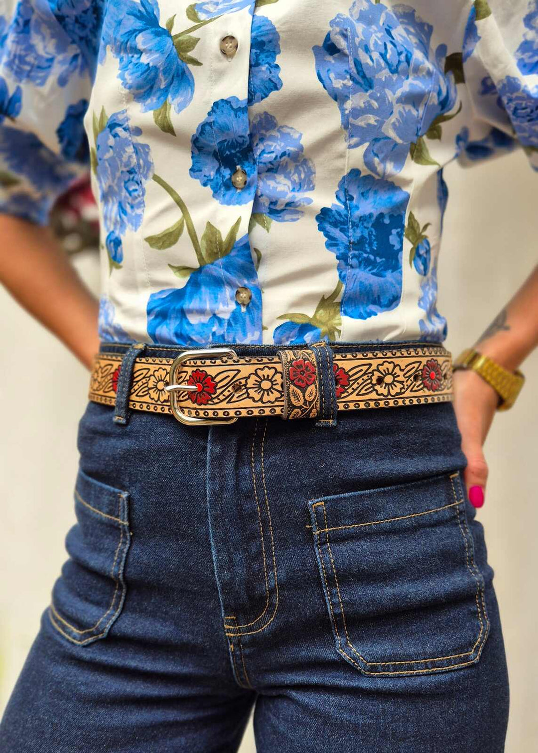 Pasek skórzany Rojo