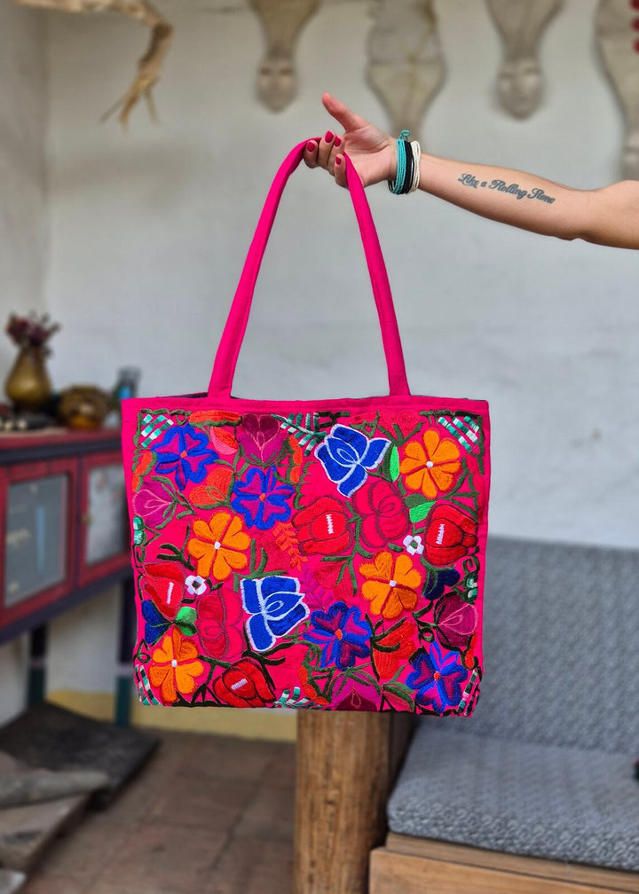 Bolso Arriaga Rosa Bordado