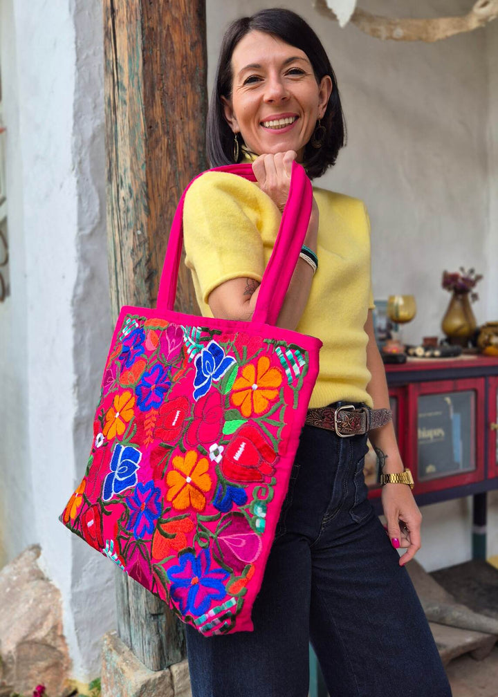 Bolso Arriaga Rosa Bordado