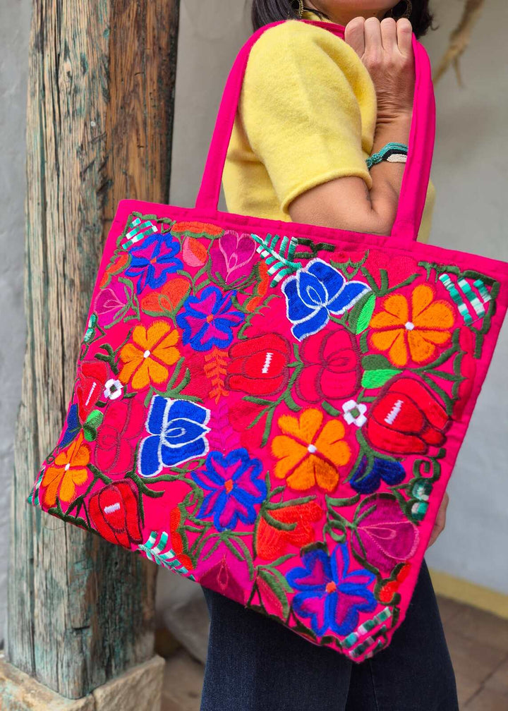 Bolso Arriaga Rosa Bordado
