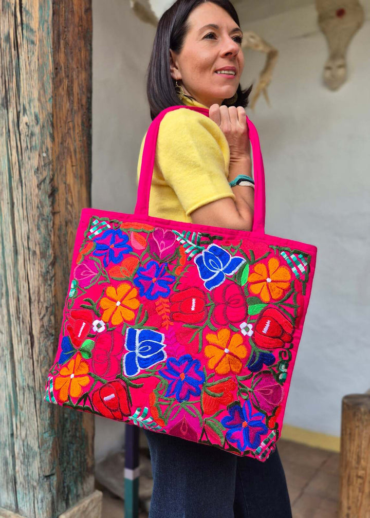 Bolso Arriaga Rosa Bordado