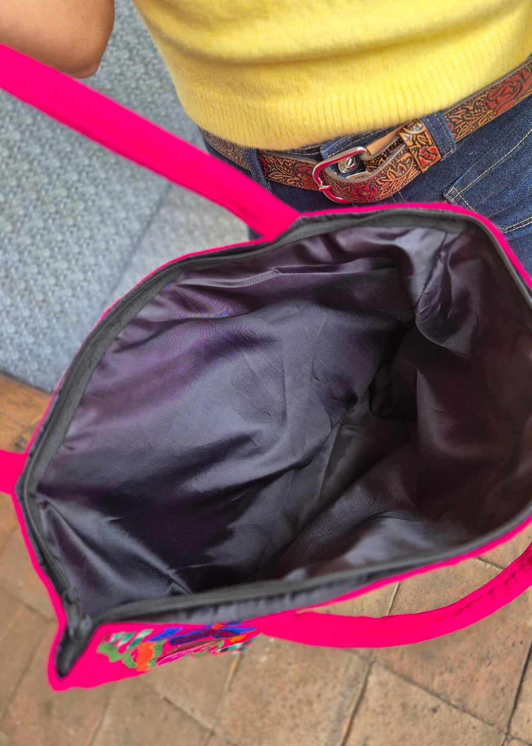 Bolso Arriaga Rosa Bordado