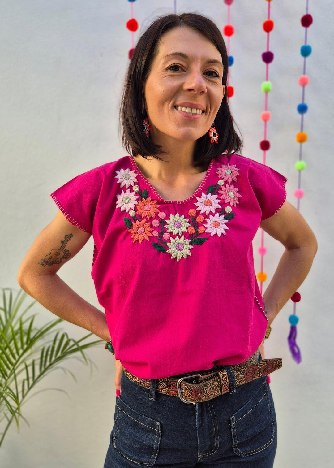 Bluzka Bordado Fuksja