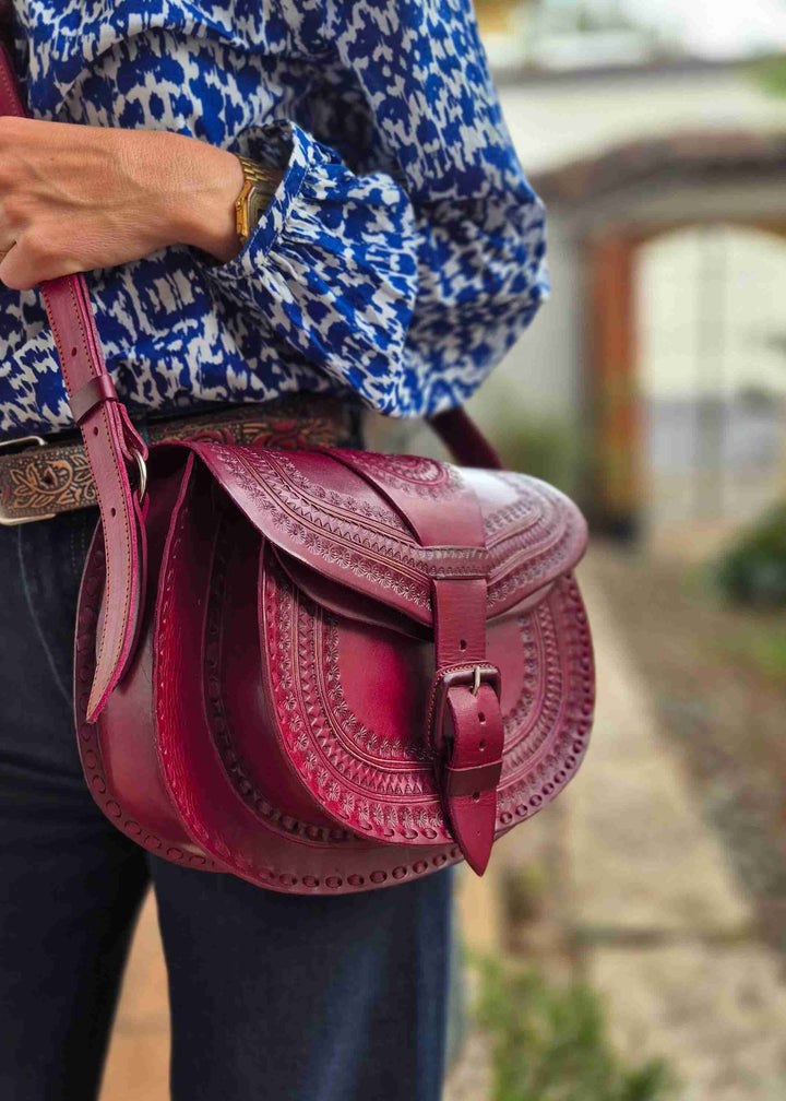 Bolso de piel Isabel Cherry 