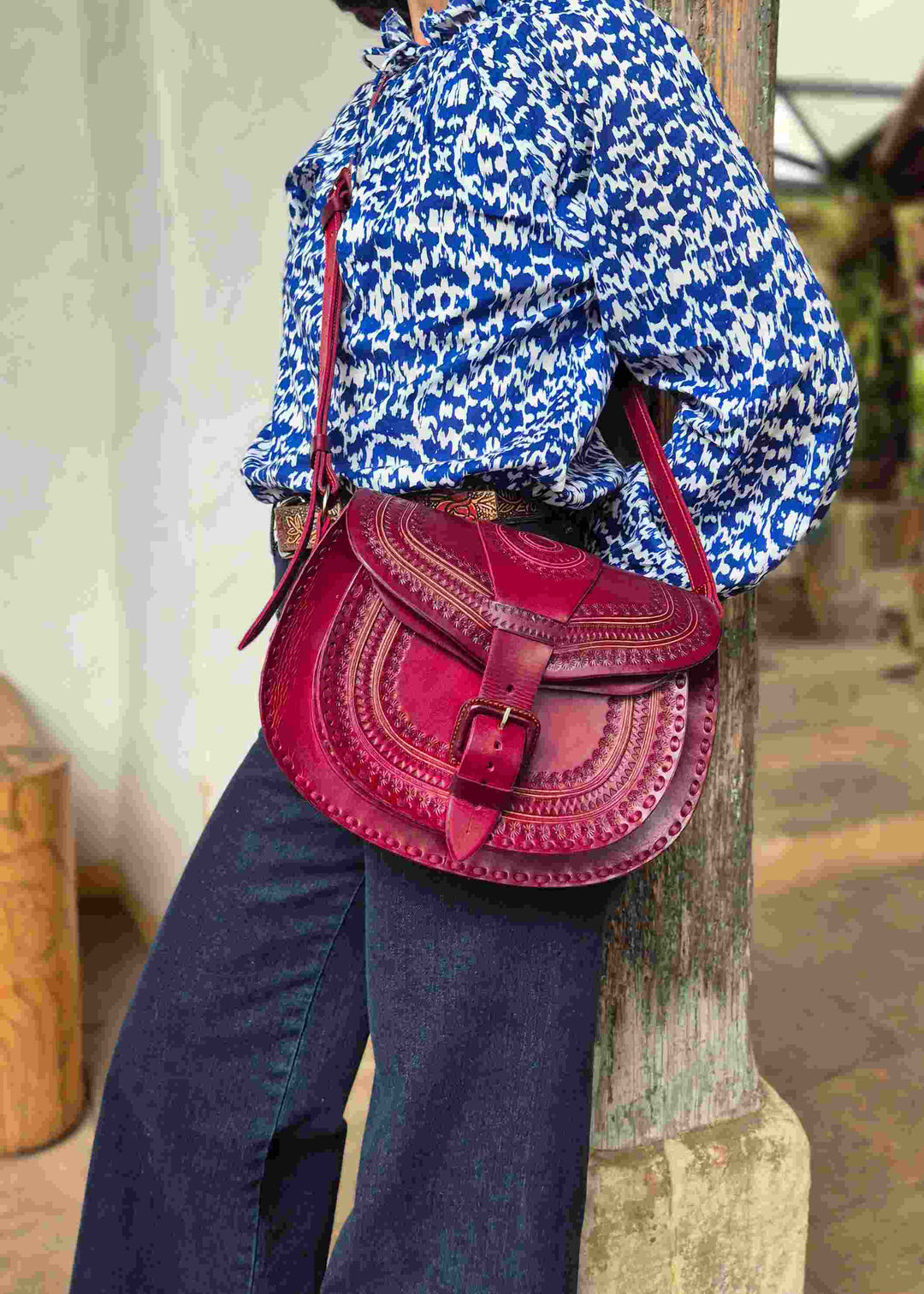 Bolso de piel Isabel Cherry 