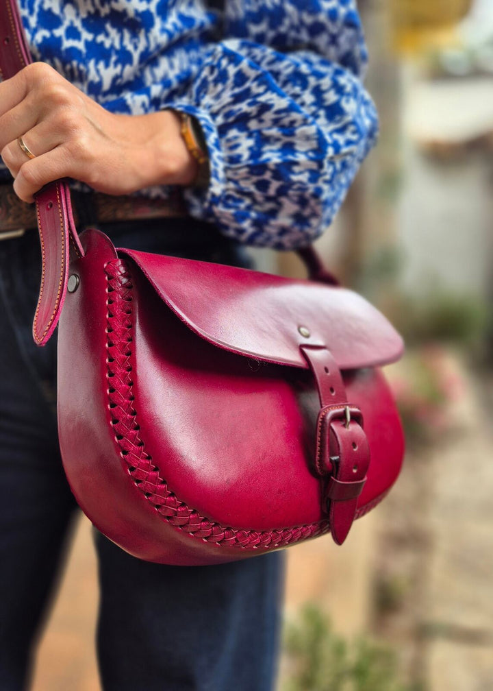 Torebka skórzana Elena Wiśniowa