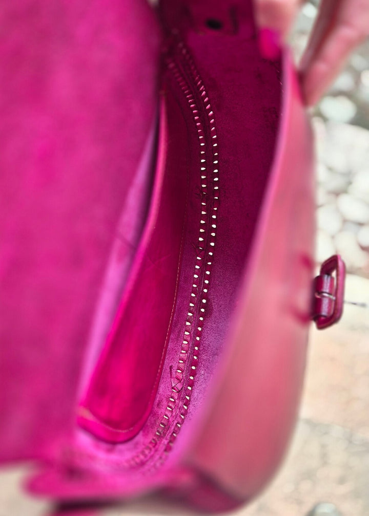 Torebka skórzana Elena Wiśniowa