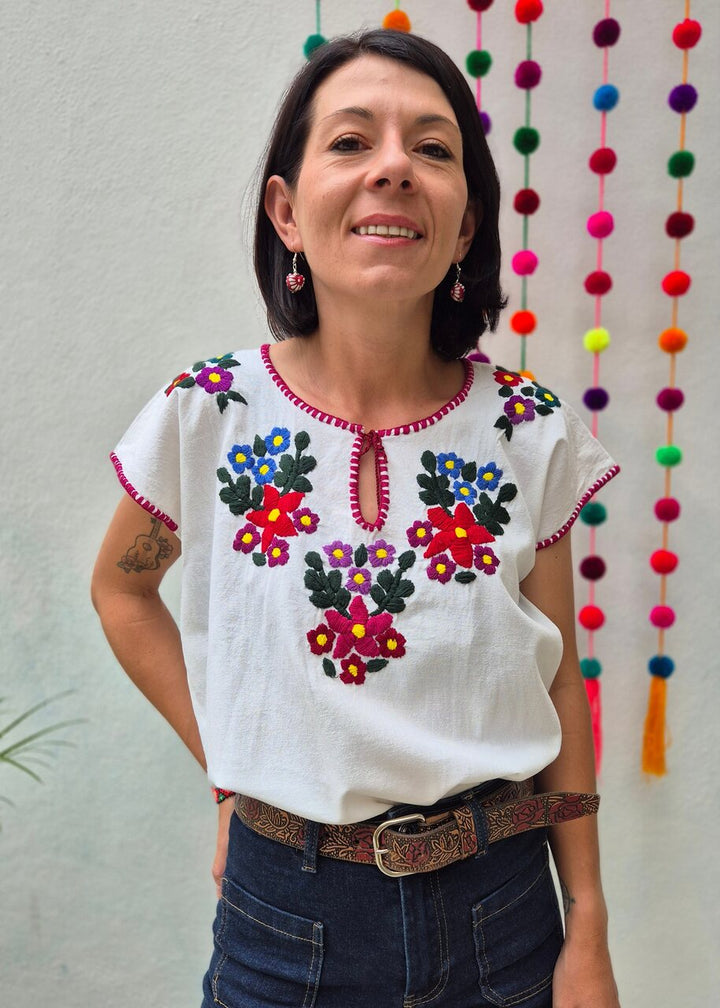 Blusa Bordada Blanca