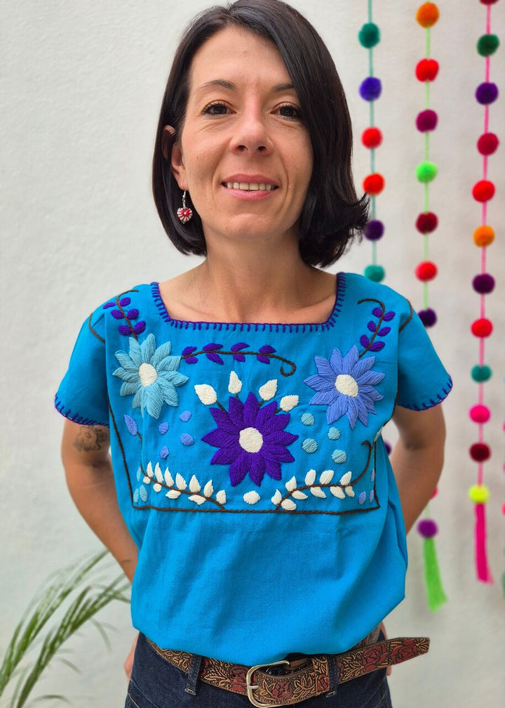 Blusa Bordada Verde