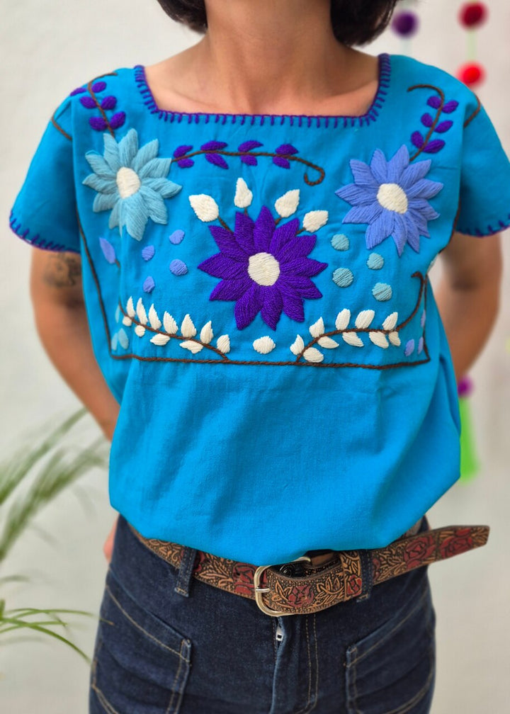Blusa Bordada Verde