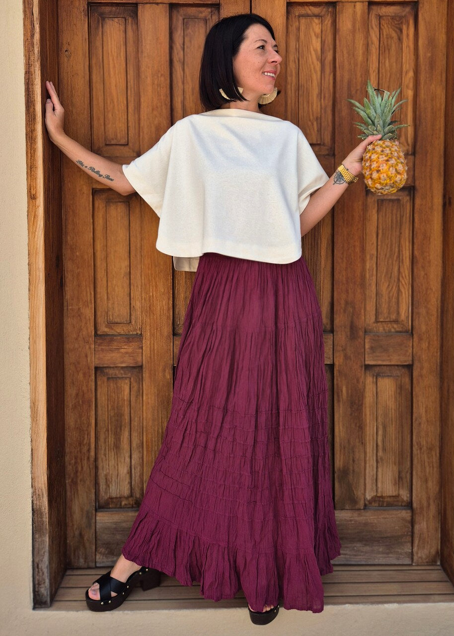 Spódnica Oaxaca Bordowa