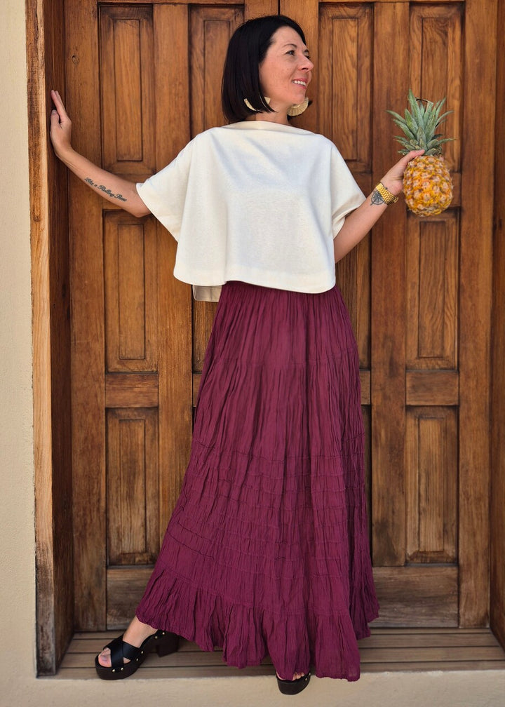 Spódnica Oaxaca Bordowa