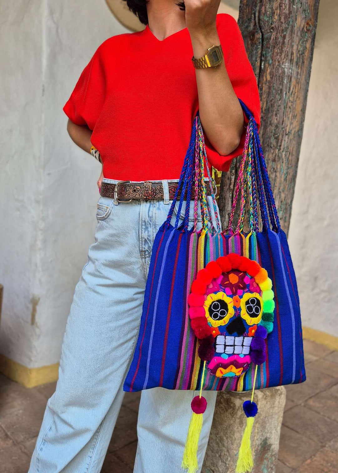 Bolsa bordada de Catrina