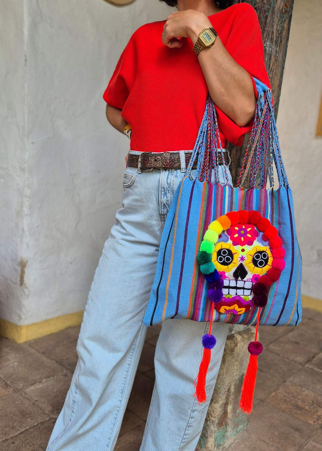 Bolsa bordada de Catrina