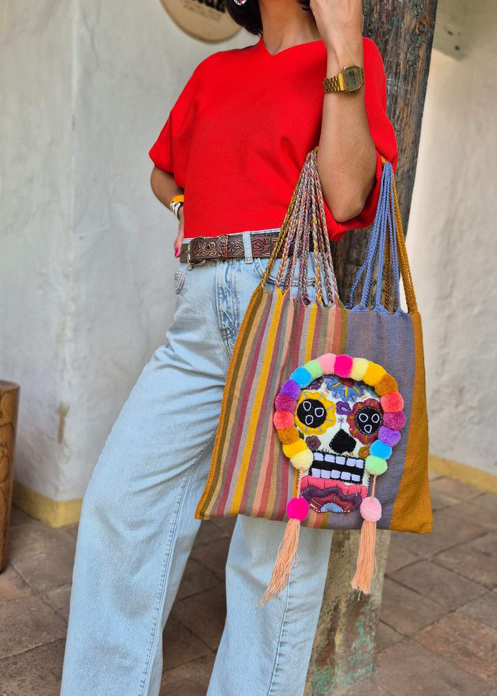 Bolsa bordada de Catrina