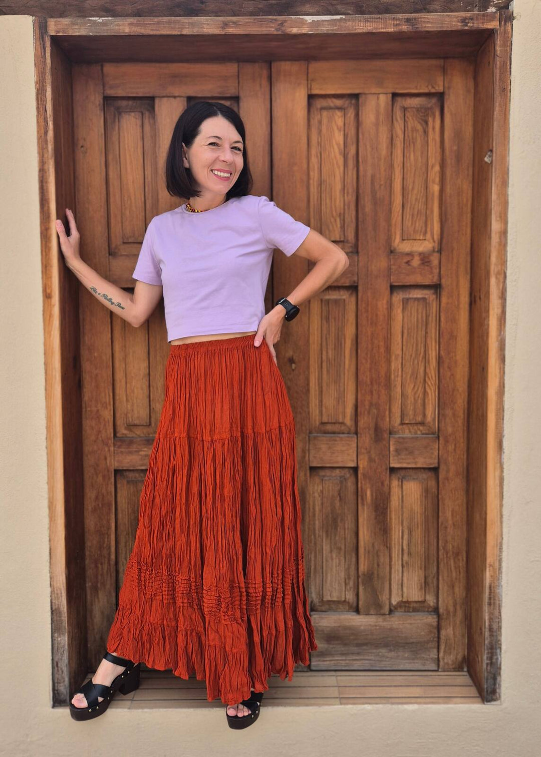 Spódnica Oaxaca Ceglasta