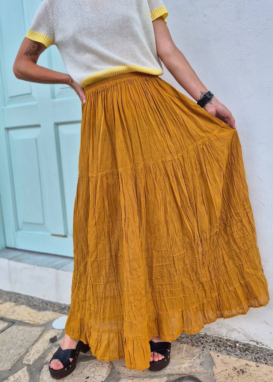 Boho viscose patchwork skirt