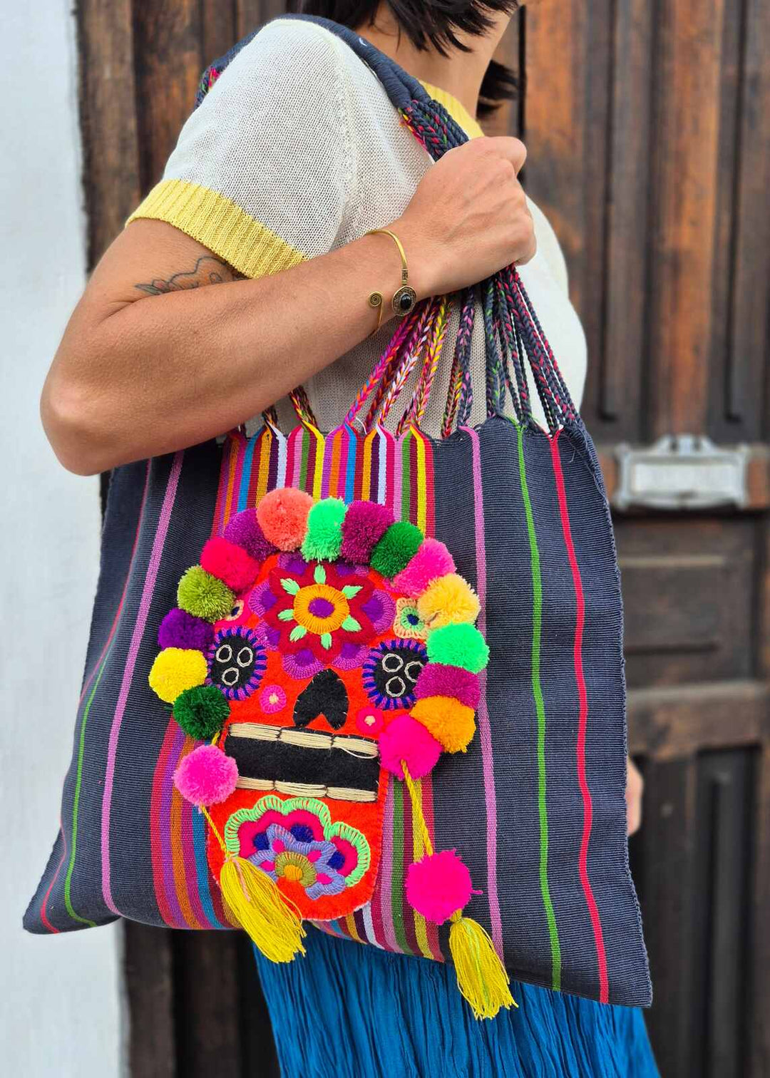 Bolsa bordada de Catrina