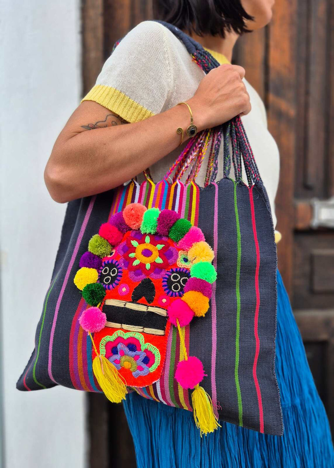 Bolsa bordada de Catrina