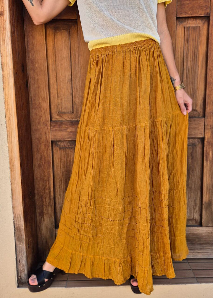 Boho viscose patchwork skirt