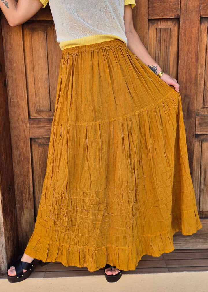 Boho viscose patchwork skirt