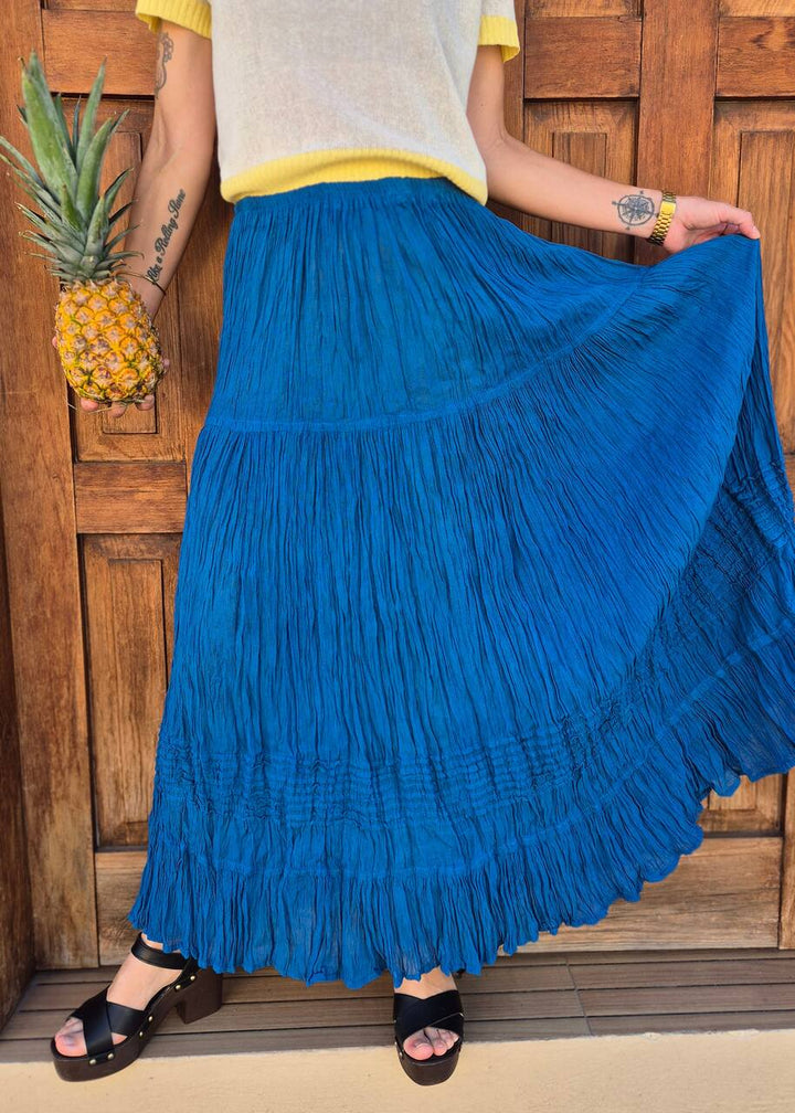Boho viscose patchwork skirt