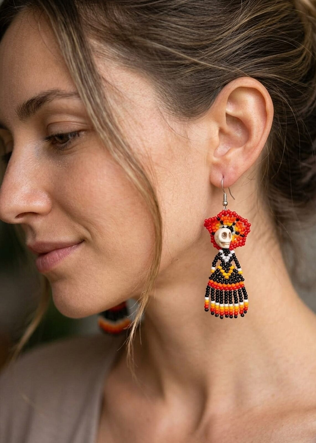 Mini aretes de Catrina