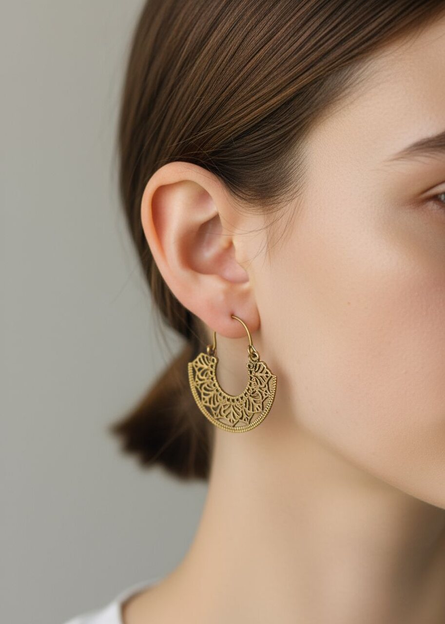 Kolczyki z mosiądzu Ziya