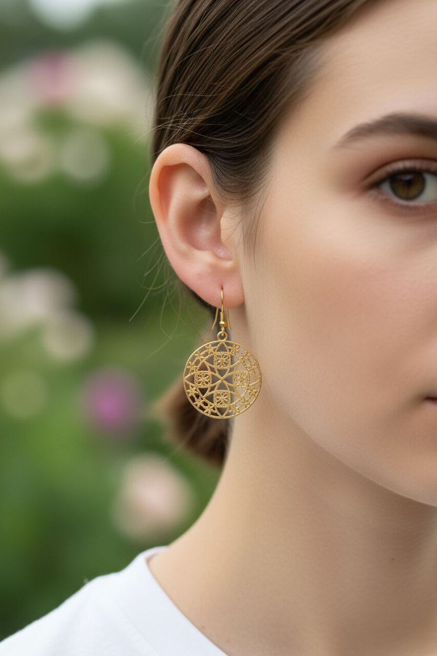 Kolczyki z mosiądzu Haniya