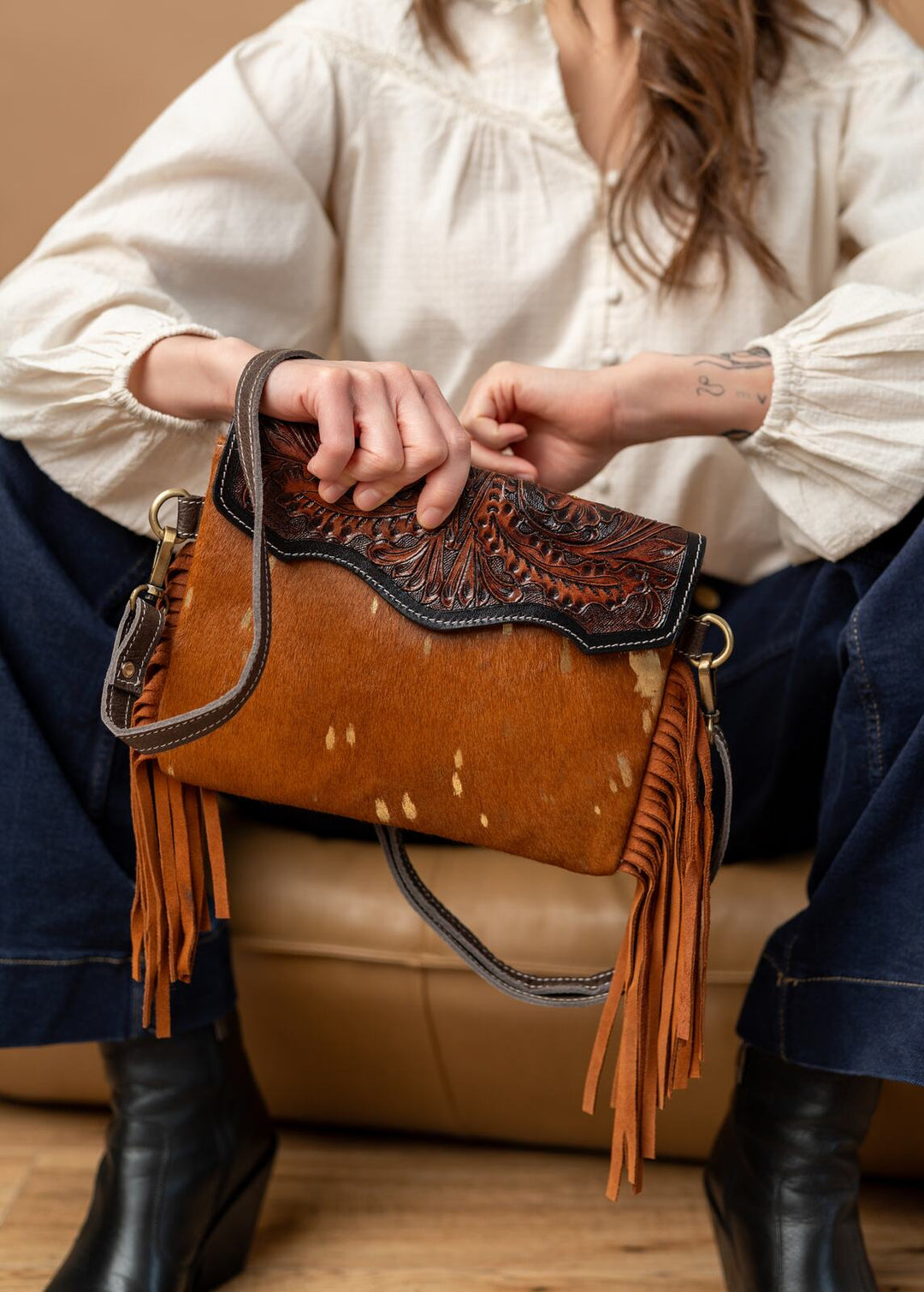 Torebka skórzana Sagara